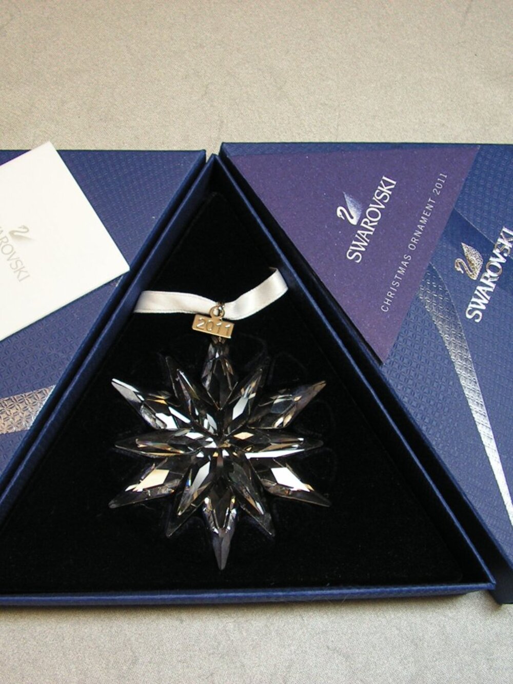 Swarovski Crystal 2011 Annual Edition Star Christmas Ornament 20th Anniversary